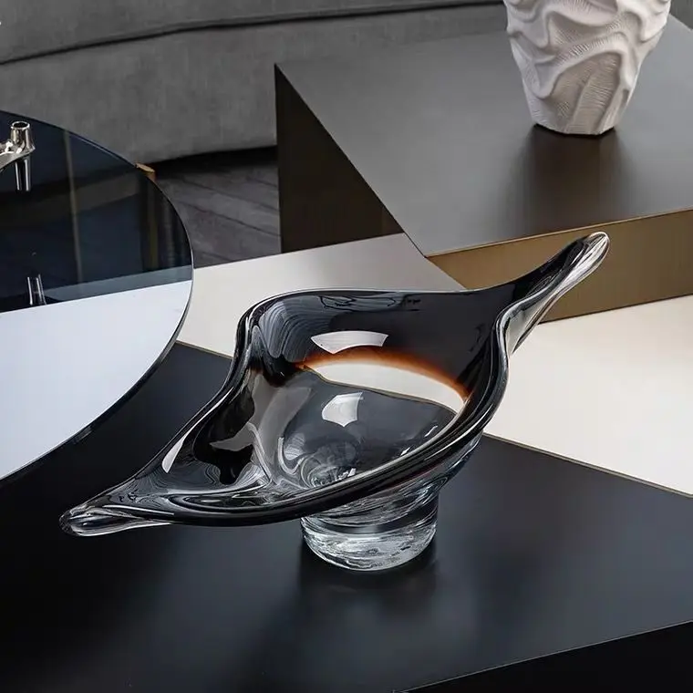 Light luxury glass fruit plate, living room, coffee table ornament, model room, soft furnishings, dining table, storage trays, h
Light luxury glass fruit plate, living room, coffee table ornament, model room, soft furnishings, dining table, storage trays, h