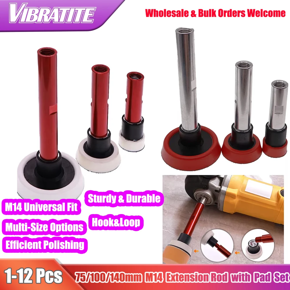 M14 Thread Polisher Extension Shaft Set 75/100/140mm Aluminum Alloy Polishing Extension Rod Buffer Pad Car Detailing Polishing
M14 Thread Polisher Extension Shaft Set 75/100/140mm Aluminum Alloy Polishing Extension Rod Buffer Pad Car Detailing Polishing