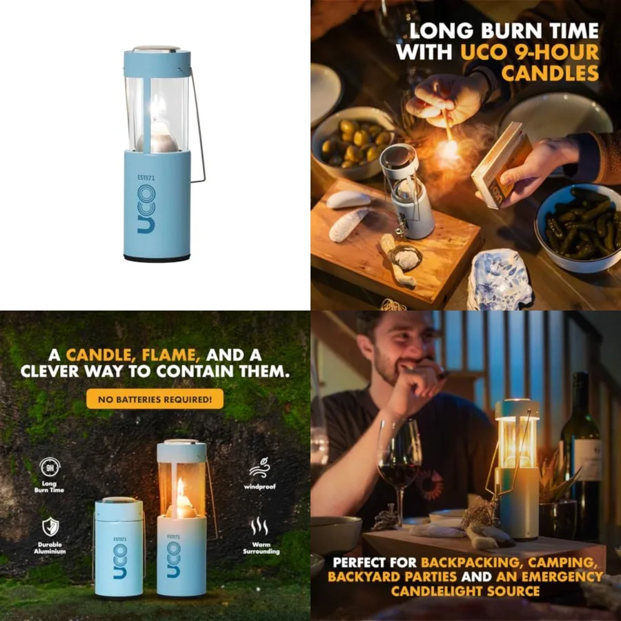Original Candle Lantern with 1 Long-Burning Emergency Candle, Original Collapsible Candle Lantern for Camping and Emergency Pre
Original Candle Lantern with 1 Long-Burning Emergency Candle, Original Collapsible Candle Lantern for Camping and Emergency Pre