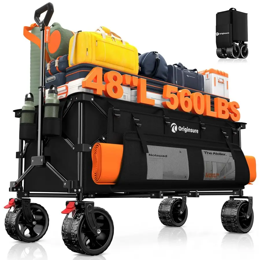 L Collapsible Wagon Cart Foldable, 560lbs Weight Capacity 300L Heavy Duty Folding Beach Wagons with Big AllTerrain Wheels, Utili
L Collapsible Wagon Cart Foldable, 560lbs Weight Capacity 300L Heavy Duty Folding Beach Wagons with Big AllTerrain Wheels, Utili