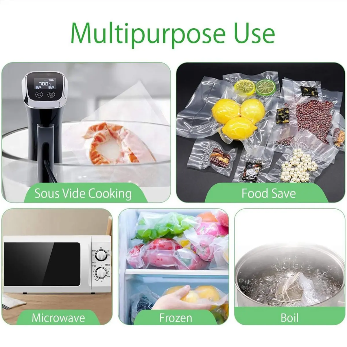 HITL Vacuum Sealer Bags Rolls 3 Pack for Food Saver, Heavy Duty Vacuum Storage Bags for Sous Vide Cooking, Freezer
HITL Vacuum Sealer Bags Rolls 3 Pack for Food Saver, Heavy Duty Vacuum Storage Bags for Sous Vide Cooking, Freezer