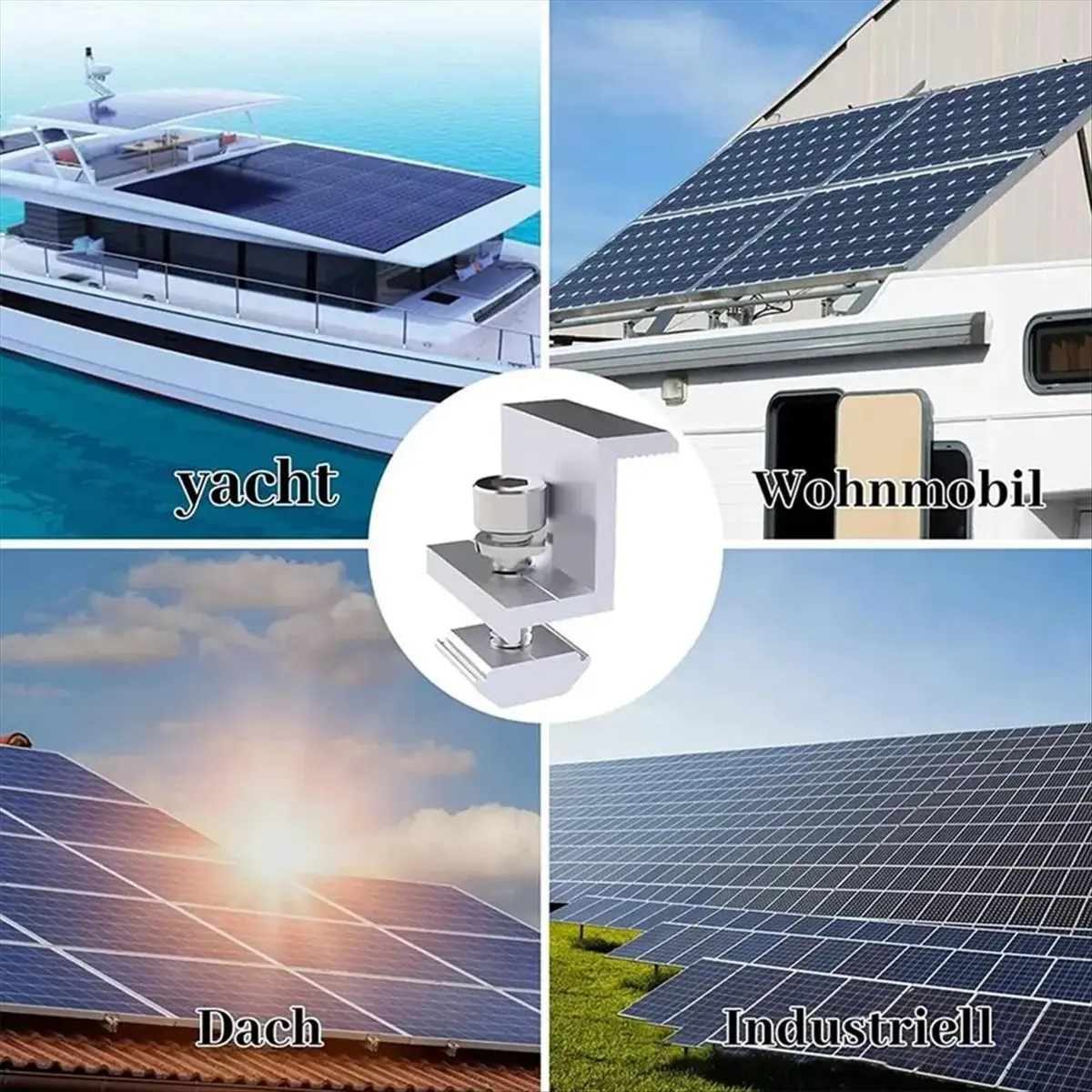 A20I 10Pcs Solar Photovoltaic Bracket Aluminum Alloy Clamp for Solar Module Solar Panel Racking Mounts Accessories PV Clamp B
A20I 10Pcs Solar Photovoltaic Bracket Aluminum Alloy Clamp for Solar Module Solar Panel Racking Mounts Accessories PV Clamp B