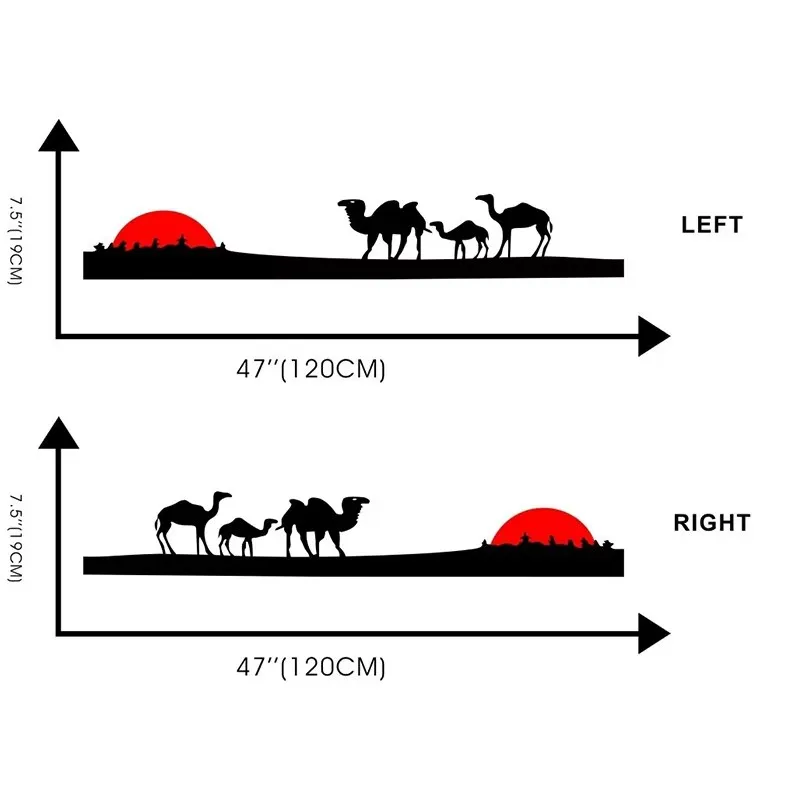 2x Sunset Camel 19 * 120cm Cute and Interesting Design Car Door Body Home Living Room Decoration Vinyl Red Sun Stickers
2x Sunset Camel 19 * 120cm Cute and Interesting Design Car Door Body Home Living Room Decoration Vinyl Red Sun Stickers
