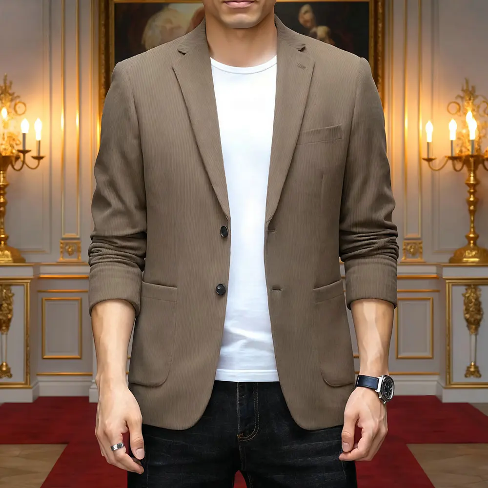 Мужские вельветовые приталенные пиджаки Вневременной костюм минималистского дизайна Легкая куртка из полиэстера на осень/весну (3 цвета, 6 размеров)
Мужские вельветовые приталенные пиджаки Вневременной костюм минималистского дизайна Легкая куртка из полиэстера на осень/весну (3 цвета, 6 размеров)