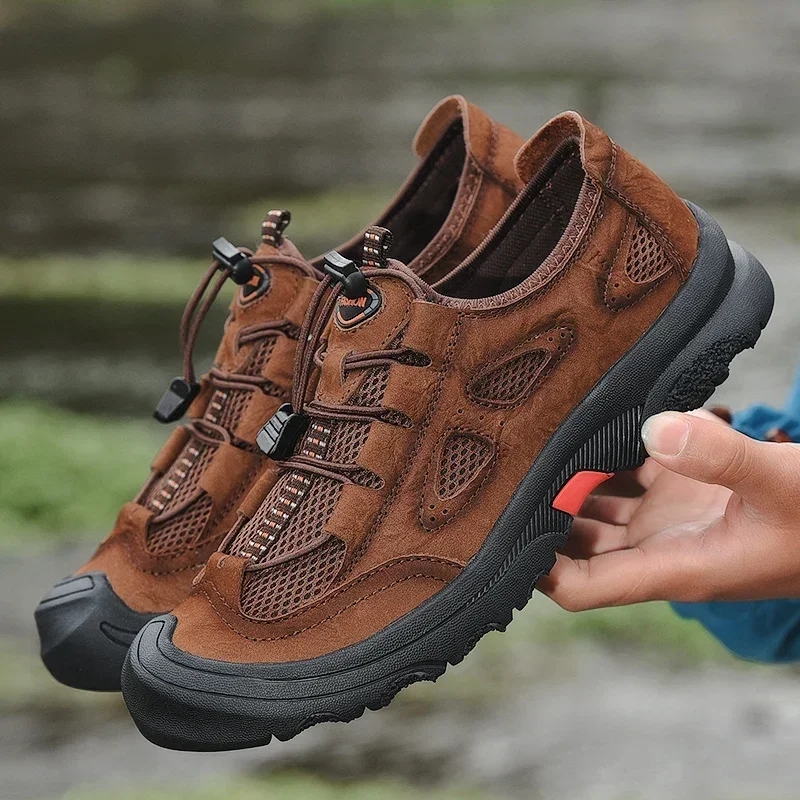 Outdoor Men Casual Shoes Genuine Leather Mens Shoe Brand Climbing Hiking Travel Shoes Breathable Man Sneakers Summer Zapatos
Outdoor Men Casual Shoes Genuine Leather Mens Shoe Brand Climbing Hiking Travel Shoes Breathable Man Sneakers Summer Zapatos
