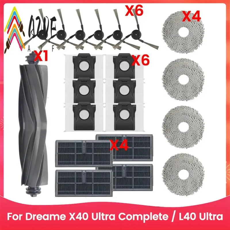 A20F-для Dreame X40 Ultra Complete/L40 Ultra, запасные части для робота-пылесоса, основная боковая щетка, фильтры Hepa, мешки для пыли
A20F-для Dreame X40 Ultra Complete/L40 Ultra, запасные части для робота-пылесоса, основная боковая щетка, фильтры Hepa, мешки для пыли