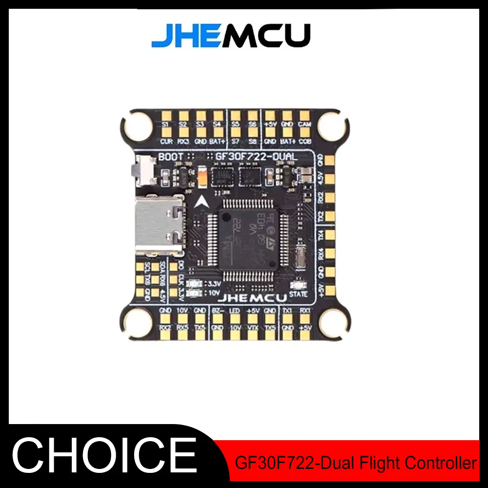 JHEMCU GF30F722-Dual F722 Flight Controller – Dual BEC, Dual Gyro, 3-6S, 30.5x30.5mm for FPV Freestyle Drones
JHEMCU GF30F722-Dual F722 Flight Controller – Dual BEC, Dual Gyro, 3-6S, 30.5x30.5mm for FPV Freestyle Drones