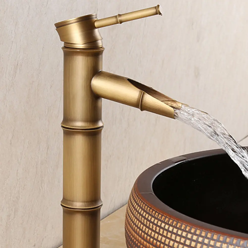 Bamboo Basin Faucet Durable Full Copper Sink Spout Large Bathroom Accessories Wire Drawing Process Smooth Surface Retro
Bamboo Basin Faucet Durable Full Copper Sink Spout Large Bathroom Accessories Wire Drawing Process Smooth Surface Retro