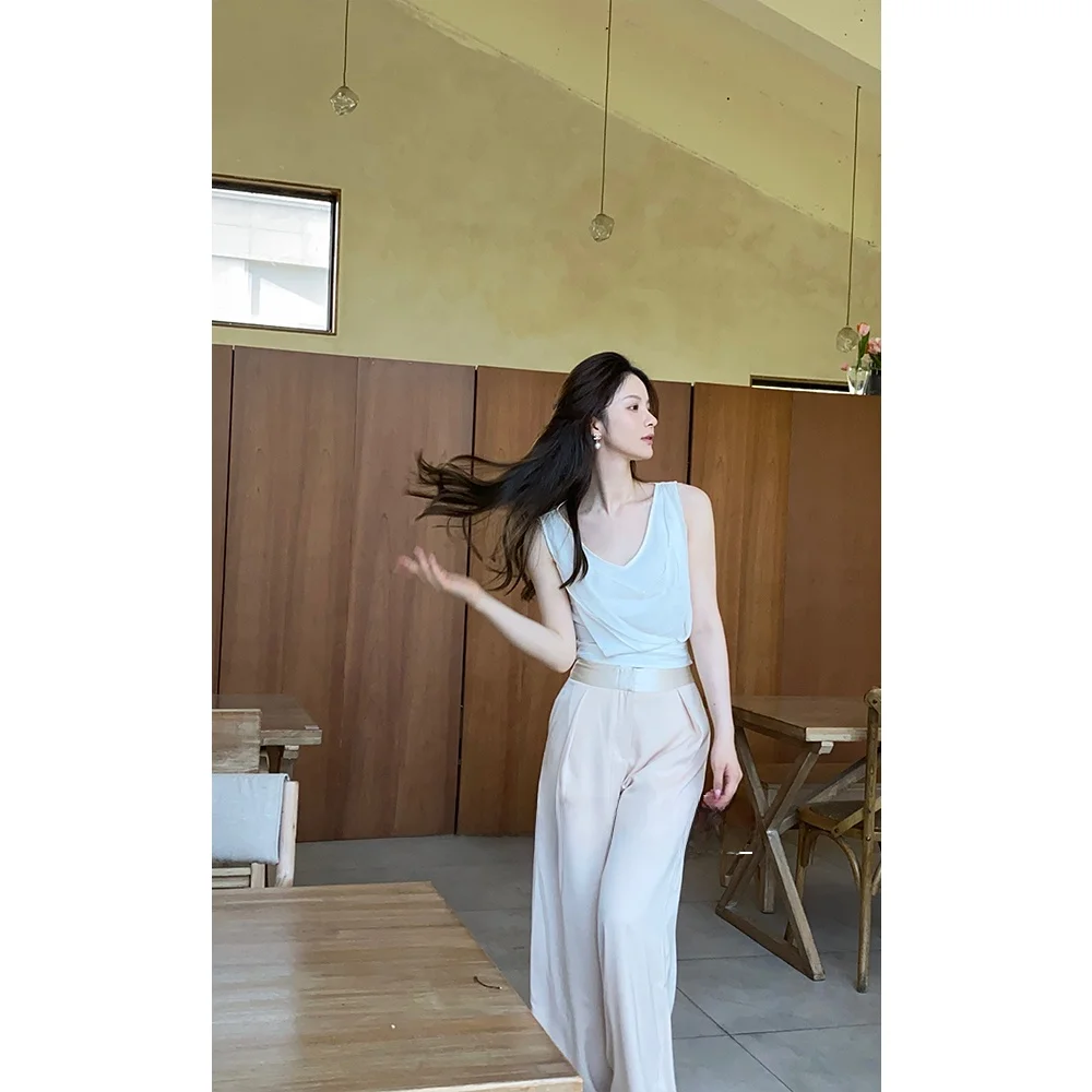 Wcouture22s7 High Waist Wide Leg Pants Comfortable Drape Anti-Wrinkle Acetate Blend Lazy Elegance Style Casual Trousers
Wcouture22s7 High Waist Wide Leg Pants Comfortable Drape Anti-Wrinkle Acetate Blend Lazy Elegance Style Casual Trousers