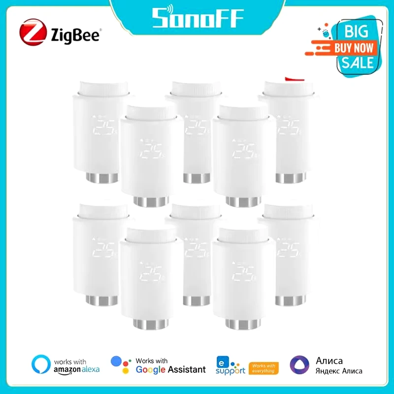 Термостатический клапан радиатора SONOFF TRVZB Zigbee, устройство для обогрева умного дома с дистанционным управлением через eWeLink Alexa
Термостатический клапан радиатора SONOFF TRVZB Zigbee, устройство для обогрева умного дома с дистанционным управлением через eWeLink Alexa