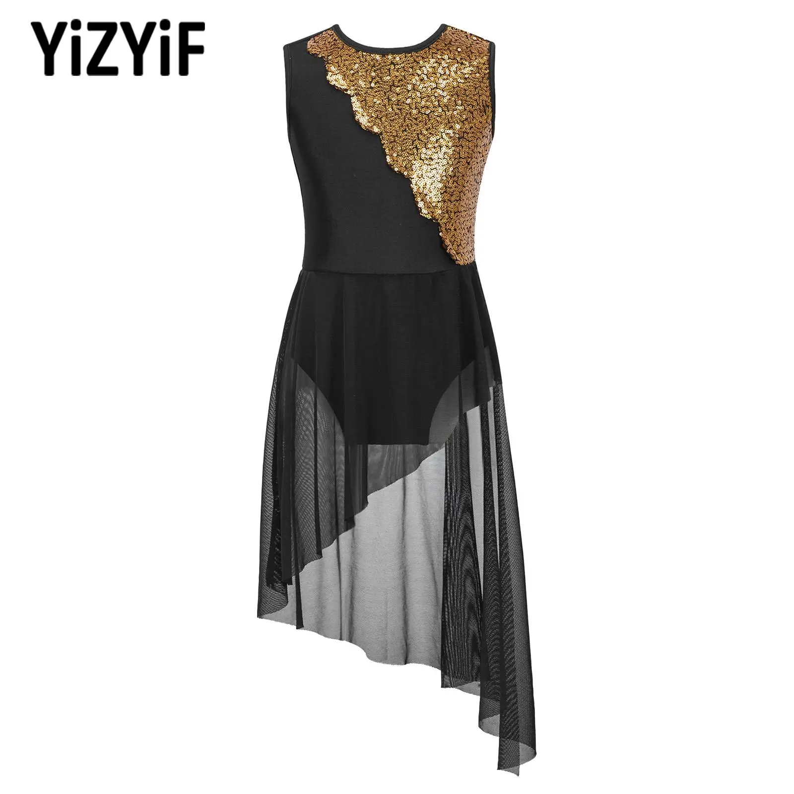 Kids Girls Lyrical Dance Dress Modern Contemporary Ballet Costume Shiny Sequins Mesh Tulle High Low Skirt Ballerina Dancewear
Kids Girls Lyrical Dance Dress Modern Contemporary Ballet Costume Shiny Sequins Mesh Tulle High Low Skirt Ballerina Dancewear