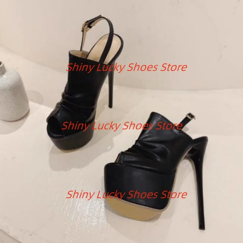 Женские туфли с ремешком на спине, плиссированные женские босоножки на высоком каблуке с пряжкой Tacones Pu Chassure Femme Solid Chassure
Женские туфли с ремешком на спине, плиссированные женские босоножки на высоком каблуке с пряжкой Tacones Pu Chassure Femme Solid Chassure