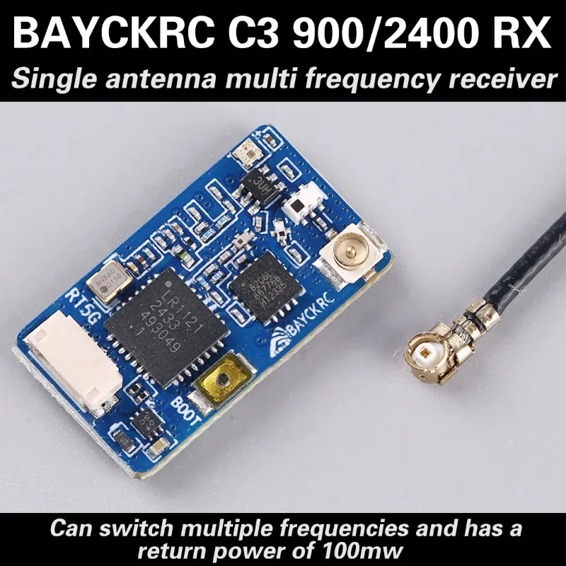 BAYCKRC C3 900 2400 двухдиапазонный приемник RX TCXO ExpressLRS ELRS с одной антенной, несколько частот 868/915/2,4 ГГц
BAYCKRC C3 900 2400 двухдиапазонный приемник RX TCXO ExpressLRS ELRS с одной антенной, несколько частот 868/915/2,4 ГГц