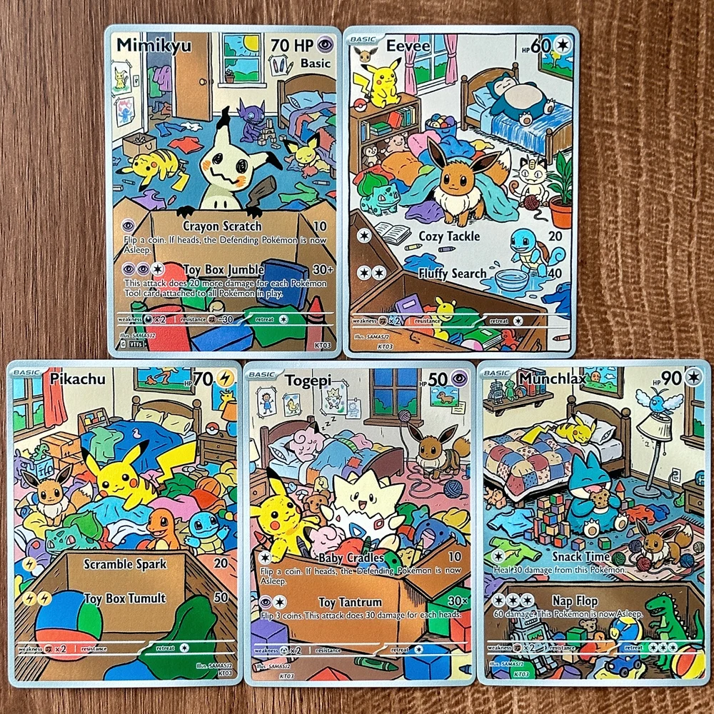 Pokemon Cards PTCG Lllustration Rare Style Togepi Munchlax Mimikyu Eevee Doodle Cards Pokemon Gift Toy Game Hobby Collection
Pokemon Cards PTCG Lllustration Rare Style Togepi Munchlax Mimikyu Eevee Doodle Cards Pokemon Gift Toy Game Hobby Collection