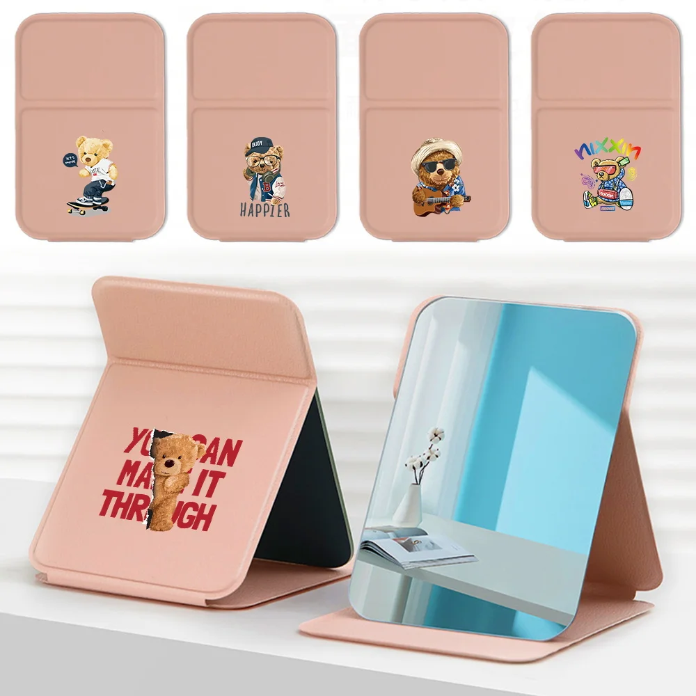 Handheld Cosmetic Mirror Portable Pu Makeup Mirror Folding Suitable For Travel And Family Use Bear Pattern
Handheld Cosmetic Mirror Portable Pu Makeup Mirror Folding Suitable For Travel And Family Use Bear Pattern