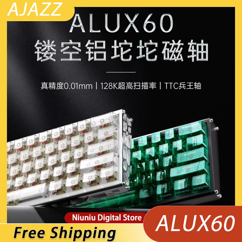 AJAZZ ALUX60 Полностью алюминиевая проводная механическая клавиатура с магнитной осью, точность 0,01 ммRT, частота заката 8 К, частота сканирования 128 К, низкая задержка
AJAZZ ALUX60 Полностью алюминиевая проводная механическая клавиатура с магнитной осью, точность 0,01 ммRT, частота заката 8 К, частота сканирования 128 К, низкая задержка