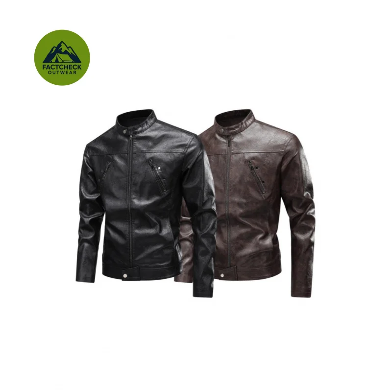 FACTCHECK High Quality EU US Size Stand-collar men's leather jacket
FACTCHECK High Quality EU US Size Stand-collar men's leather jacket