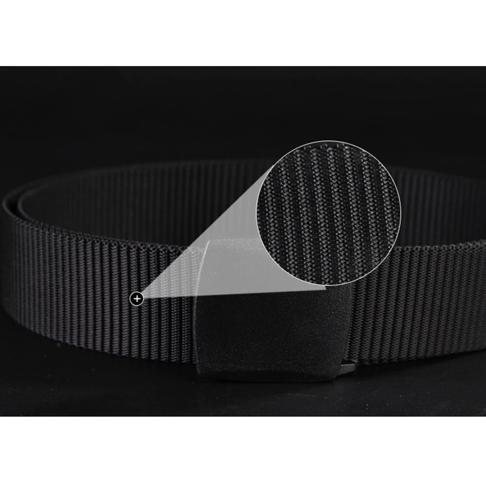 Canvas Web For Men Style Nylon Casual Belt Airport-Friendly Moisture-Wicking Durable Outdoor Belt Black 
Canvas Web For Men Style Nylon Casual Belt Airport-Friendly Moisture-Wicking Durable Outdoor Belt Black