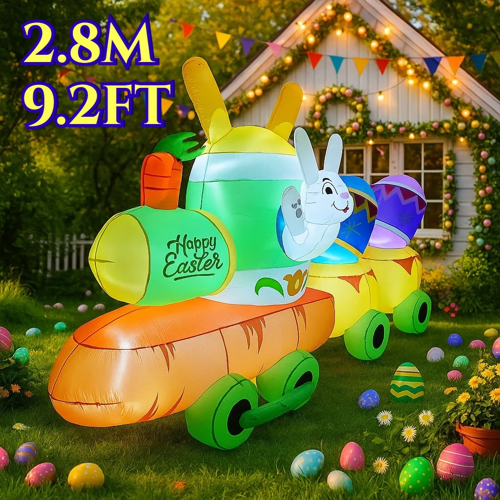 Easter Diy Decorations 2.8M/9.2FT Train with Bunny Basket Colorful Eggs Inflatable Toys for Garden Outdoors Home Party Ornament
Easter Diy Decorations 2.8M/9.2FT Train with Bunny Basket Colorful Eggs Inflatable Toys for Garden Outdoors Home Party Ornament