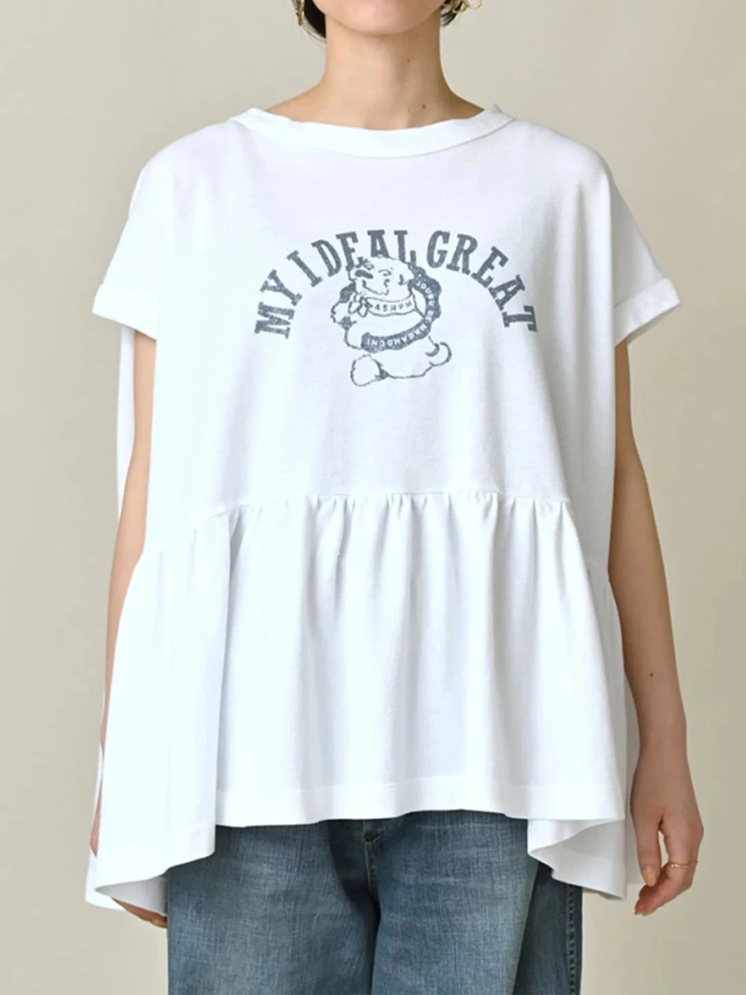 Retro Japanese Style Short Sleeve T-Shirt Pure Color Elegant round Neck Dog Print Eyelet Fabric Blouse Women's Summer Top
Retro Japanese Style Short Sleeve T-Shirt Pure Color Elegant round Neck Dog Print Eyelet Fabric Blouse Women's Summer Top