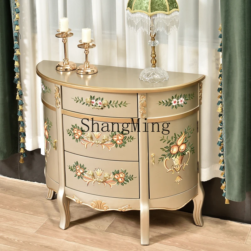 ZYH Furniture Semicircular Entrance Cabinet Solid Wood Partition Living Room Sofa Side Cabinet
ZYH Furniture Semicircular Entrance Cabinet Solid Wood Partition Living Room Sofa Side Cabinet