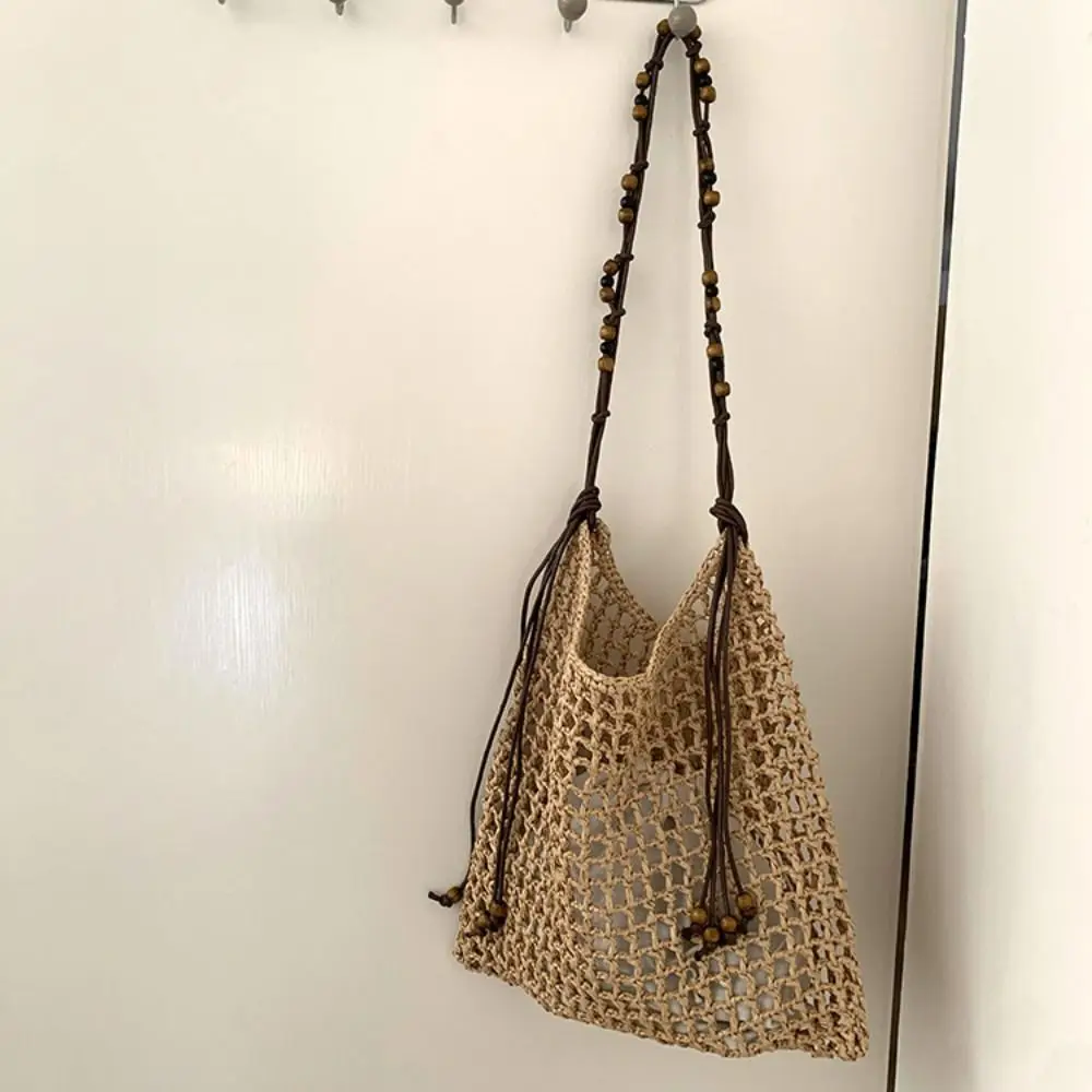 Trendy Large Capacity Lafite Straw Bag Handmade Drawstring Weave Tote Bag Fashion Wood Beaded Summer Beach Handbag Beach
Trendy Large Capacity Lafite Straw Bag Handmade Drawstring Weave Tote Bag Fashion Wood Beaded Summer Beach Handbag Beach