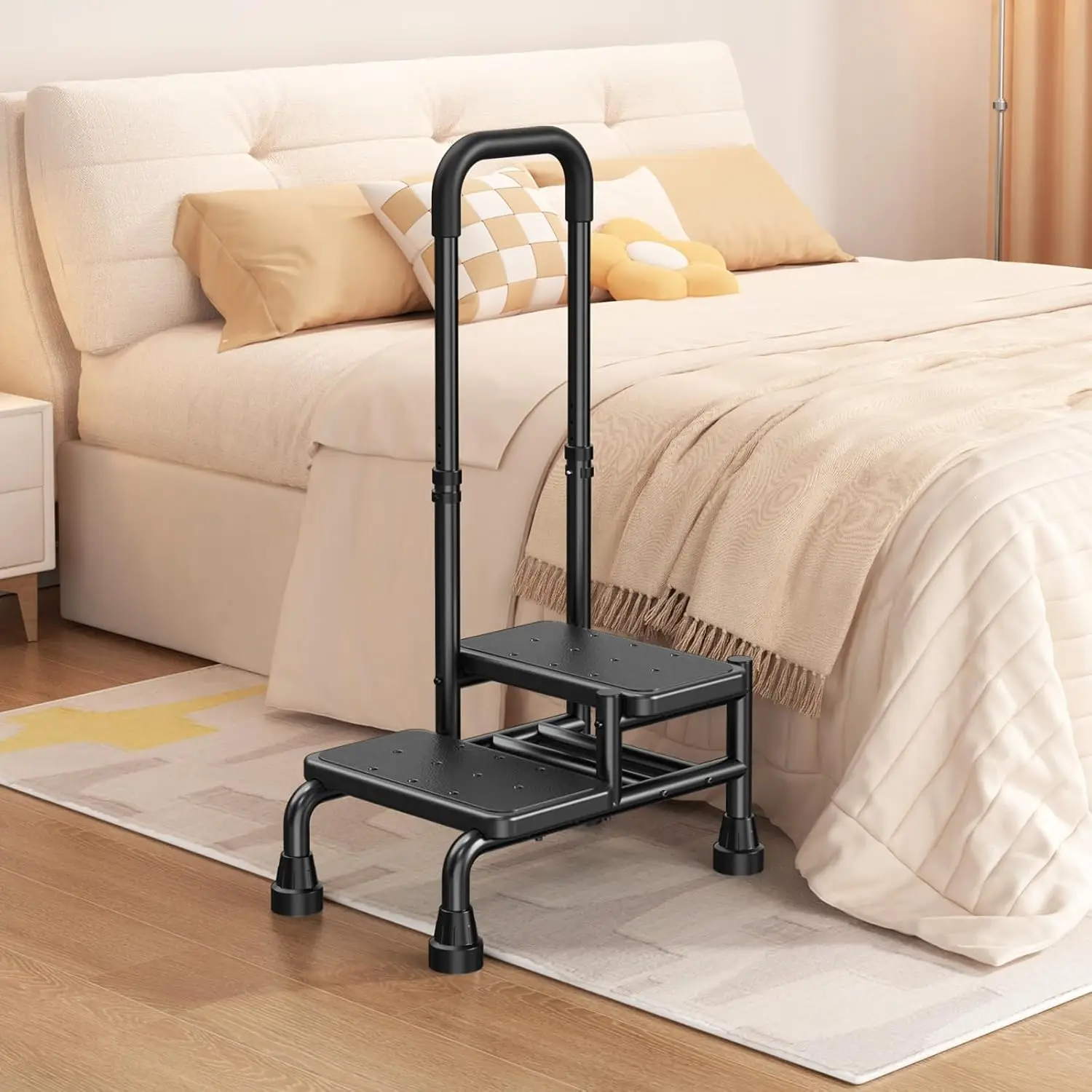 2 Step Stool With Handle For Seniors - Adjustable Handrail &Non-Skid Platform, Heavy Duty 2 Step Stool For Adults, Elderly,
2 Step Stool With Handle For Seniors - Adjustable Handrail &Non-Skid Platform, Heavy Duty 2 Step Stool For Adults, Elderly,
