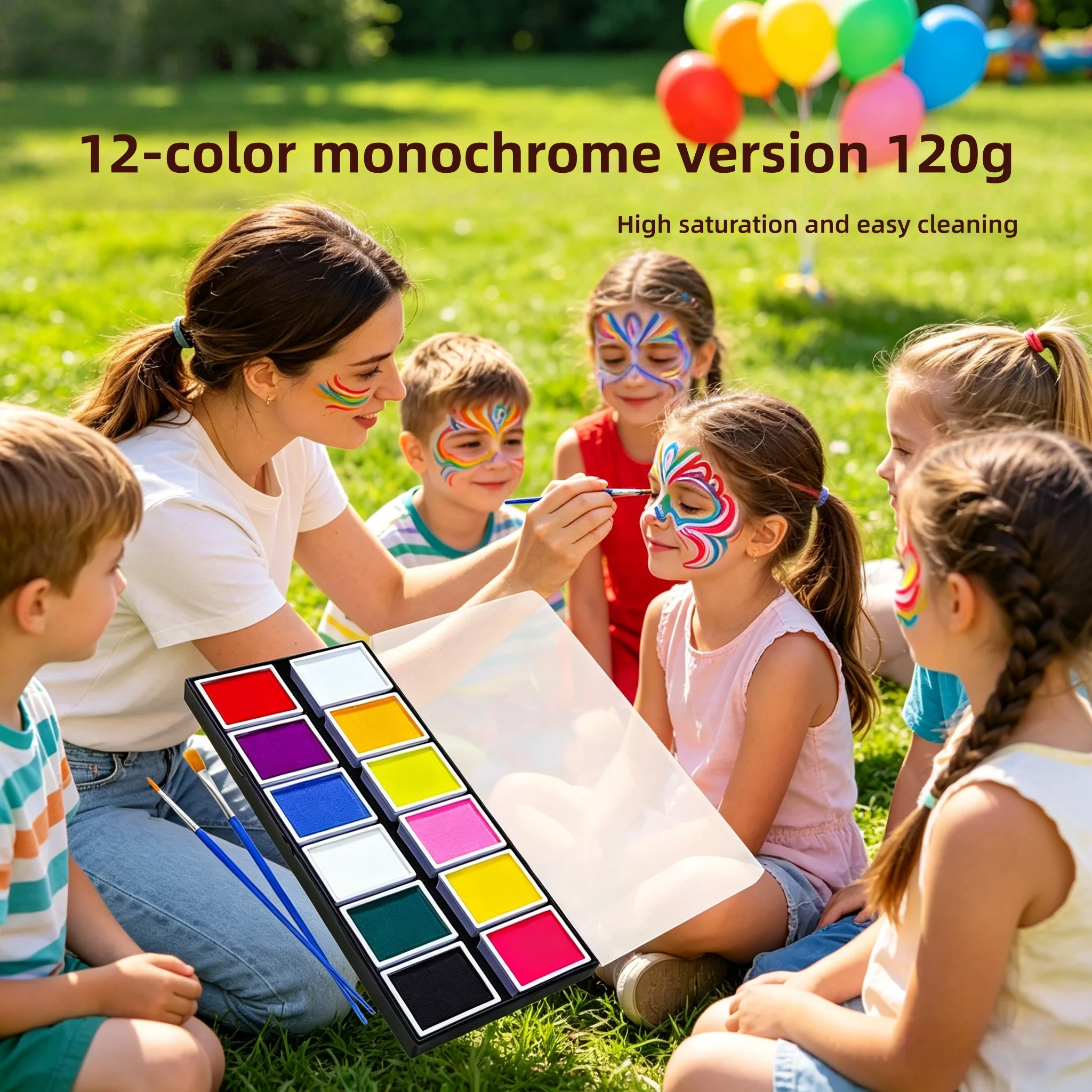 12 Colors Facial Water-Soluble Body Painting Face Makeup Palette for Kids Adults Stage Halloween Cosplay Party Art Supplies
12 Colors Facial Water-Soluble Body Painting Face Makeup Palette for Kids Adults Stage Halloween Cosplay Party Art Supplies