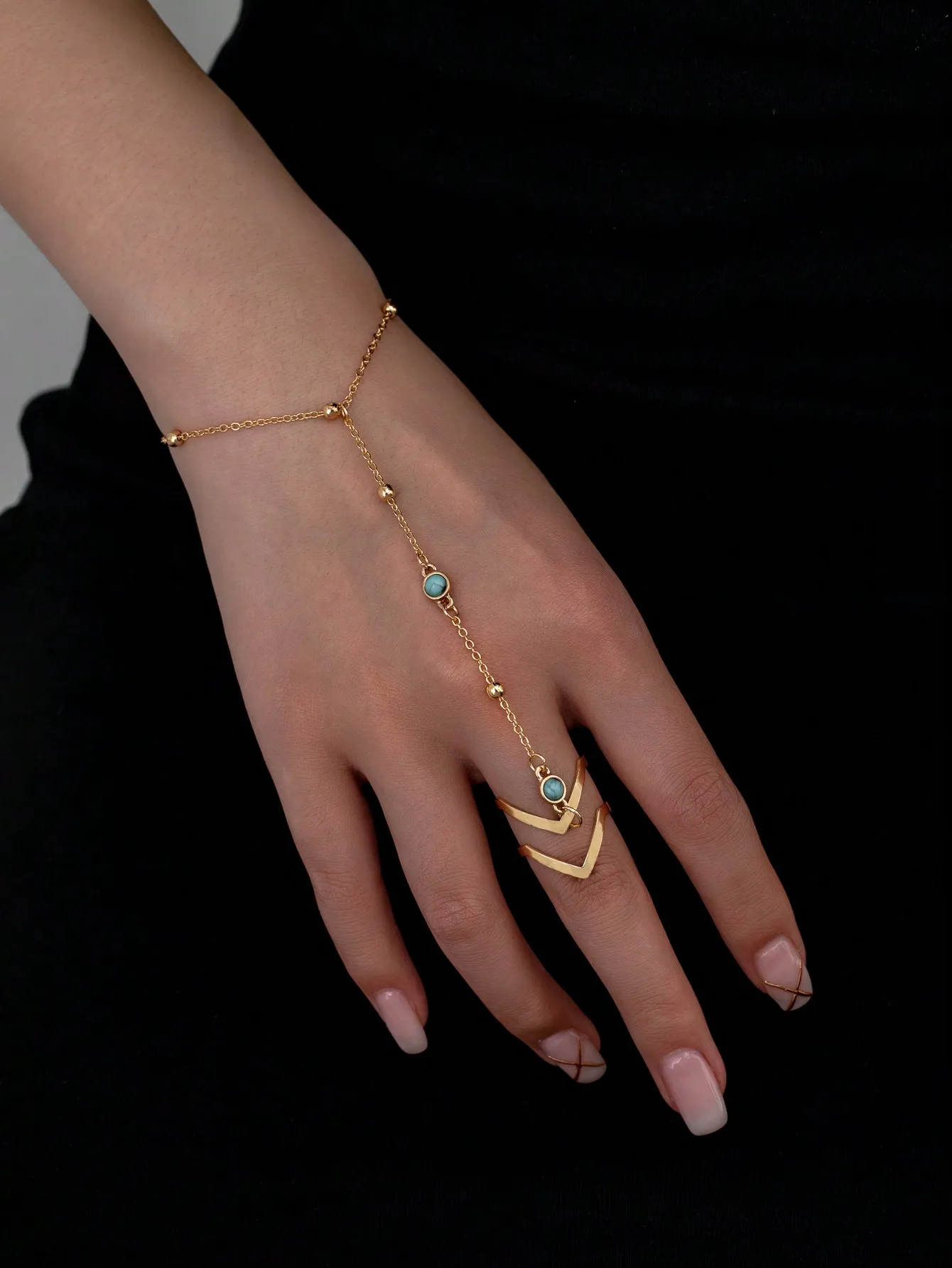 1pc Fashion Minimalist Beaded Chain Knuckle Ring, Adjustable Size, Daily Accessory For Women
1pc Fashion Minimalist Beaded Chain Knuckle Ring, Adjustable Size, Daily Accessory For Women