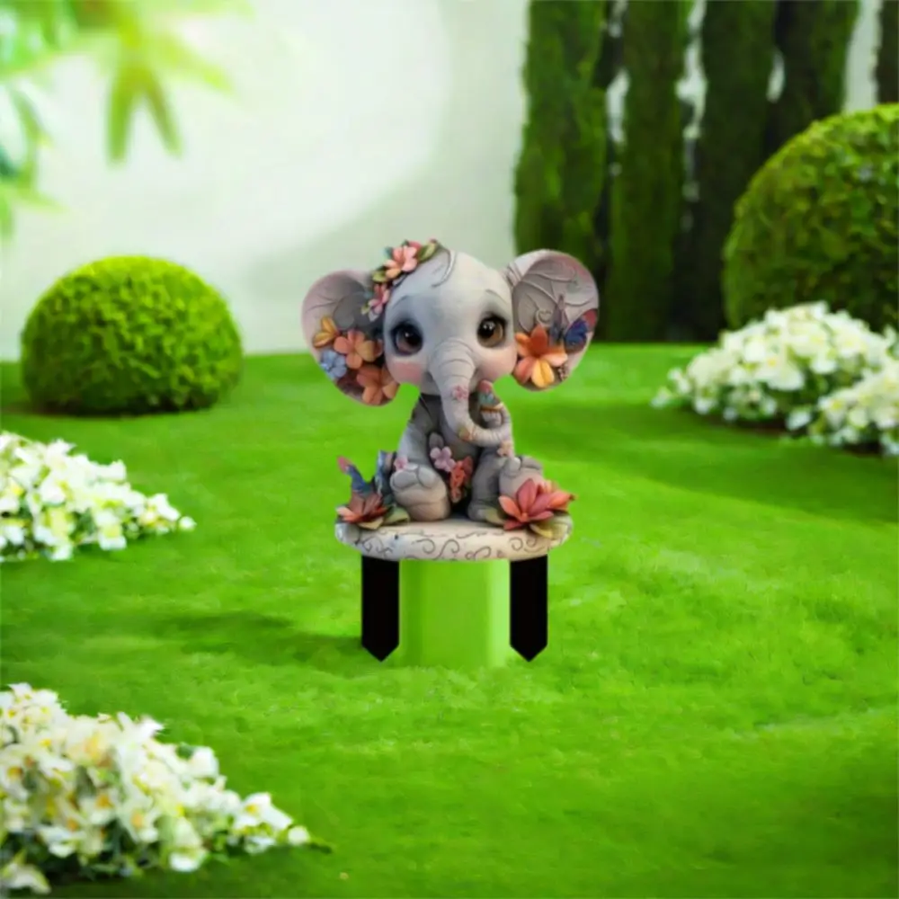 Micro Landscapes Acrylic Elephant Statue Stake Waterproof Cute Elephant Floor Plugs Wear Resistant 2D Flat Elephant Sign Lawn
Micro Landscapes Acrylic Elephant Statue Stake Waterproof Cute Elephant Floor Plugs Wear Resistant 2D Flat Elephant Sign Lawn