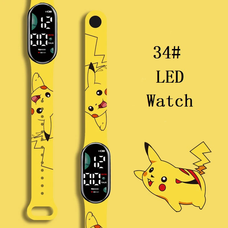 Pokemon Strap LED Electronic Watch Fashion Colorful Bracelet Touch Waterproof Anime Character Pikachu Kid Digital Watches
Pokemon Strap LED Electronic Watch Fashion Colorful Bracelet Touch Waterproof Anime Character Pikachu Kid Digital Watches