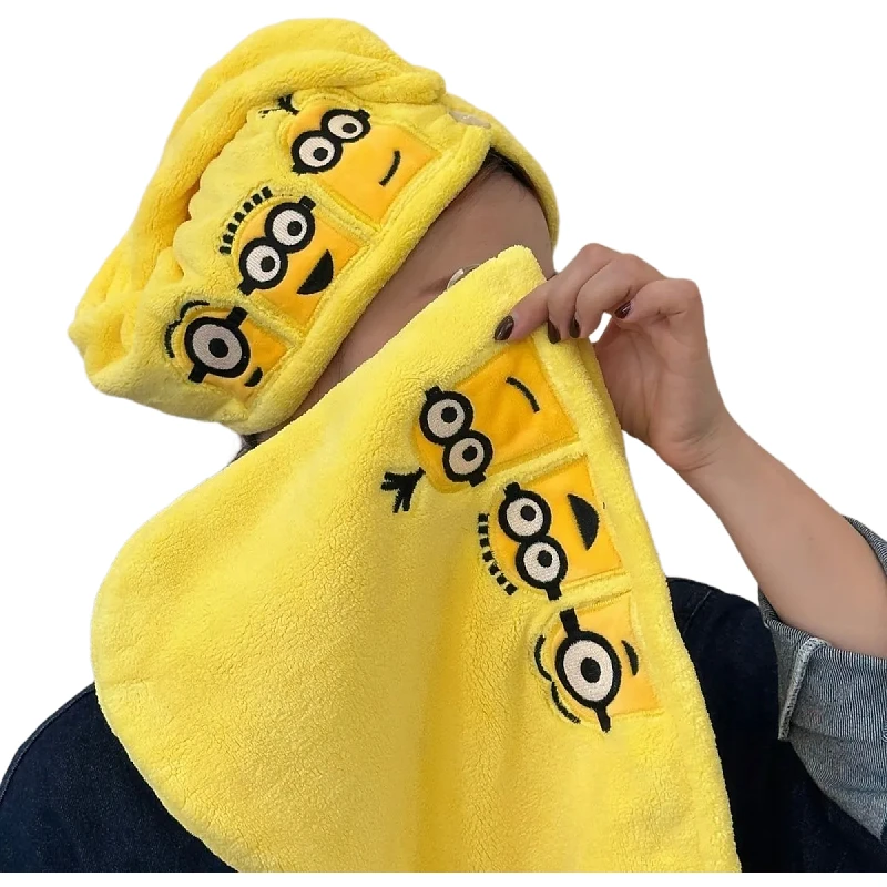 Minions movie animation cartoon cute coral fleece hair-drying hat kawaii home travel portable towel embroidered turban wholesale
Minions movie animation cartoon cute coral fleece hair-drying hat kawaii home travel portable towel embroidered turban wholesale