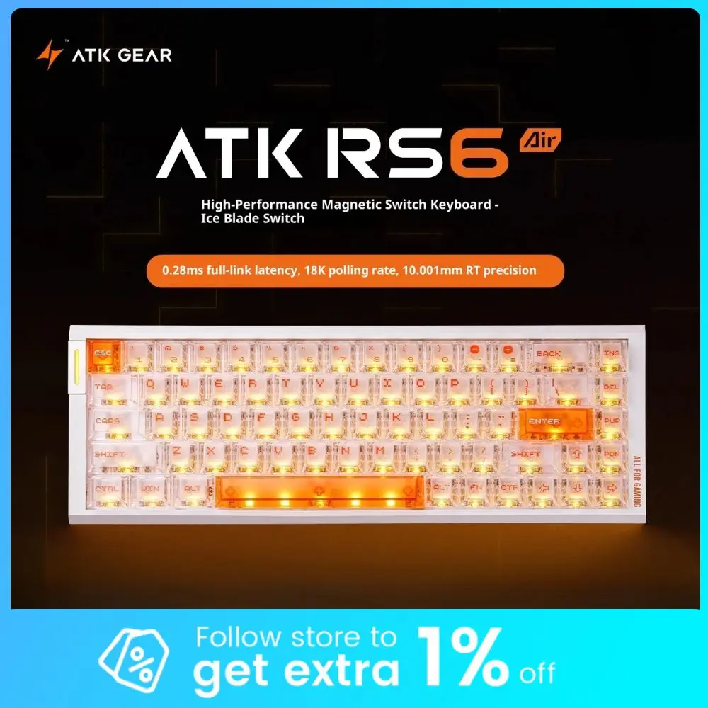 Atk RS6 воздушный магнитный переключатель проводная клавиатура из алюминиевого сплава 8000 Гц 0,005 ммrt клавиатуры RGB прокладка ПК игровые аксессуары подарок
Atk RS6 воздушный магнитный переключатель проводная клавиатура из алюминиевого сплава 8000 Гц 0,005 ммrt клавиатуры RGB прокладка ПК игровые аксессуары подарок