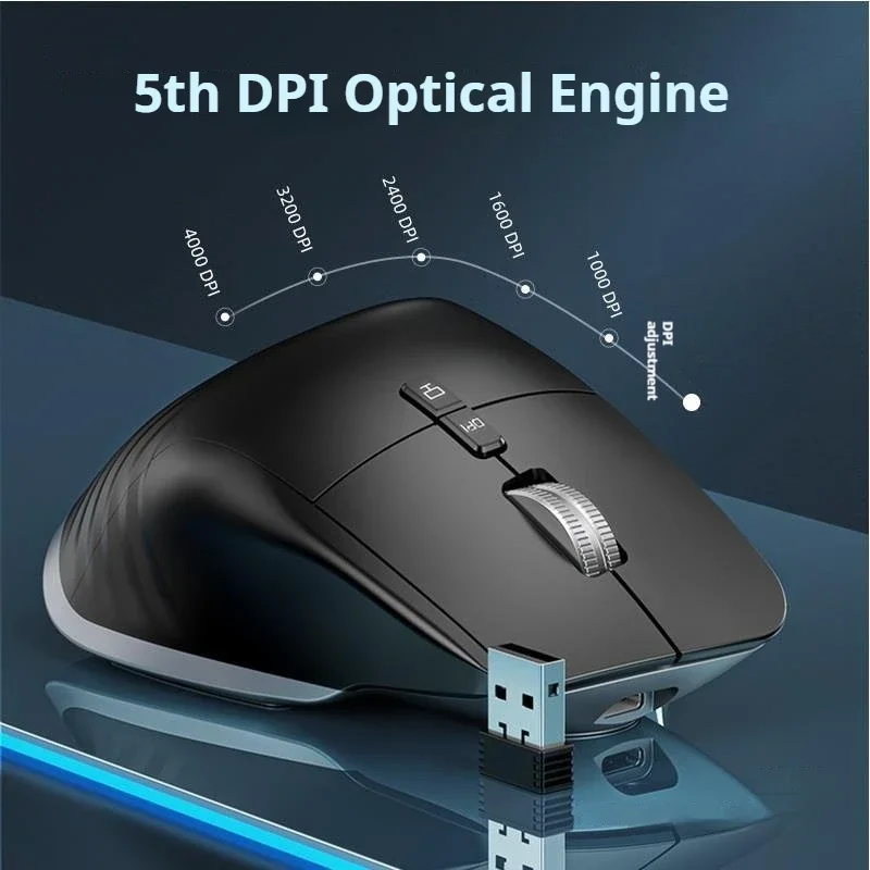New Wireless Mouse Bluetooth Programmable Five Level 4000dpi Switch Rgb Light Effect Mute Office Games Gaming Laptops Desktop
New Wireless Mouse Bluetooth Programmable Five Level 4000dpi Switch Rgb Light Effect Mute Office Games Gaming Laptops Desktop