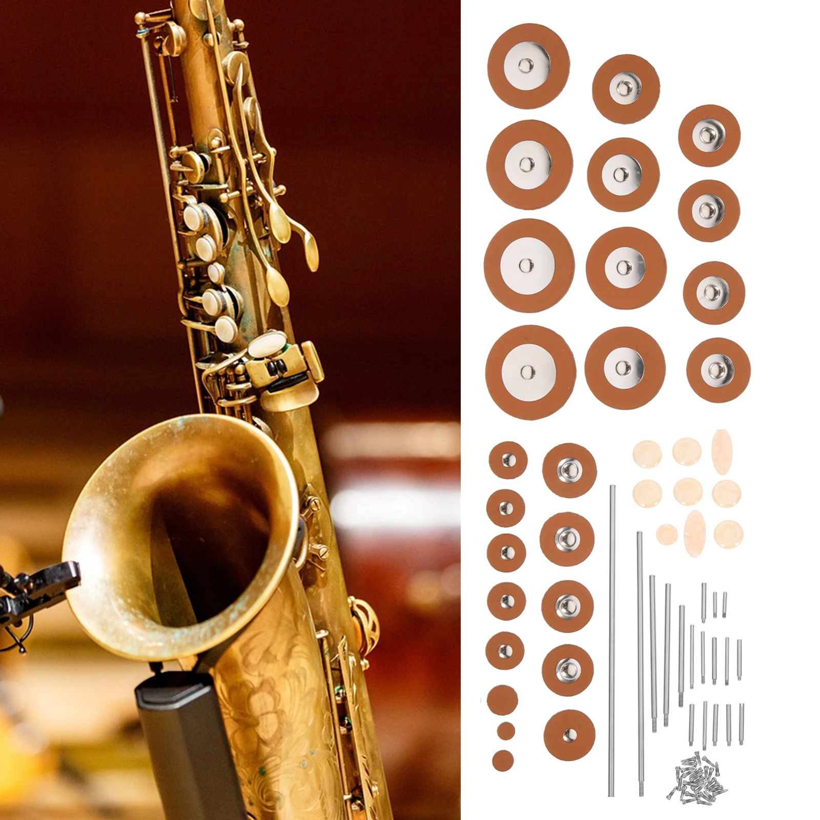 Saxophone Repair Tool Kit Musical Instrument Accessories Replacement Parts for Alto Sax Maintenance Sound Hole Pads Plastic
Saxophone Repair Tool Kit Musical Instrument Accessories Replacement Parts for Alto Sax Maintenance Sound Hole Pads Plastic