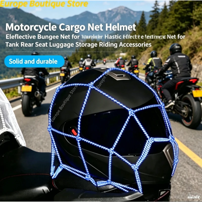 2026 NEW Elastic Reflective Motorcycle Cargo Net Helmet Holder Bungee Net for Tank Rear Seat Luggage Storage Riding Gear
2026 NEW Elastic Reflective Motorcycle Cargo Net Helmet Holder Bungee Net for Tank Rear Seat Luggage Storage Riding Gear