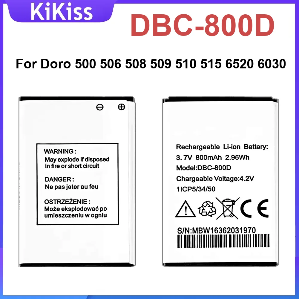 Dbc-800D 800 мАч аккумулятор для Doro 500 506 508 509 510 515 6520 6030 перезаряжаемый сменный аккумулятор для мобильного телефона 
Dbc-800D 800 мАч аккумулятор для Doro 500 506 508 509 510 515 6520 6030 перезаряжаемый сменный аккумулятор для мобильного телефона