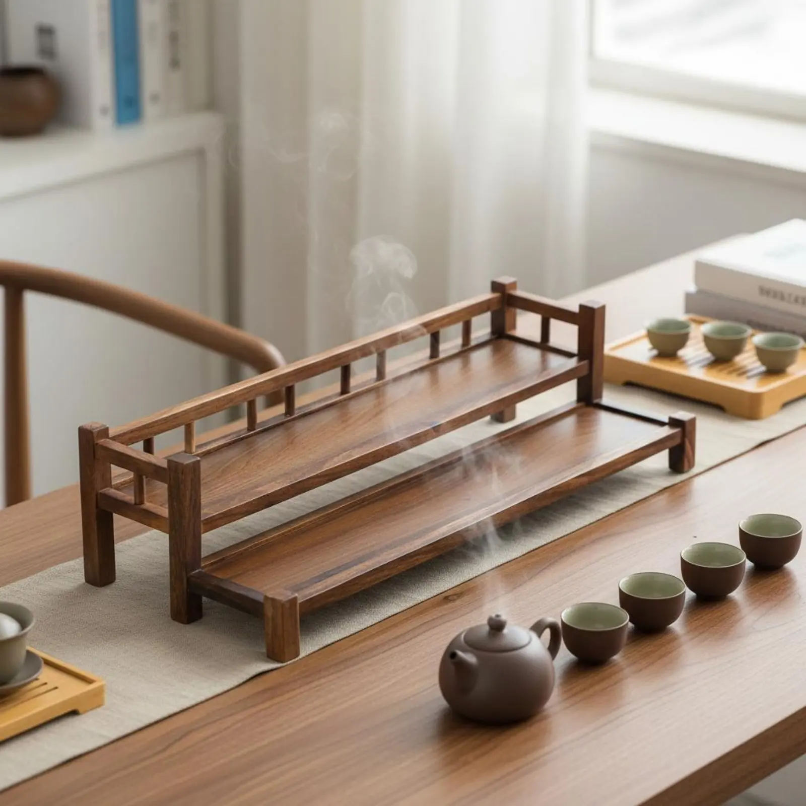 Double Layer Tea Stand Tabletop Wooden Tea Shelf Bamboo Cup Holder Shelf Space-Saving Home Storage Anti-Drop Guard
Double Layer Tea Stand Tabletop Wooden Tea Shelf Bamboo Cup Holder Shelf Space-Saving Home Storage Anti-Drop Guard