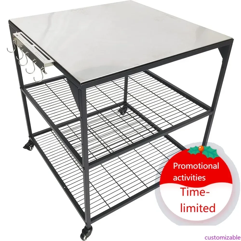 Portable Outdoor Stainless Steel and Steel Dining Cart with Three Shelves, Pizza Oven, and Heavy-Duty Grilling Station
Portable Outdoor Stainless Steel and Steel Dining Cart with Three Shelves, Pizza Oven, and Heavy-Duty Grilling Station
