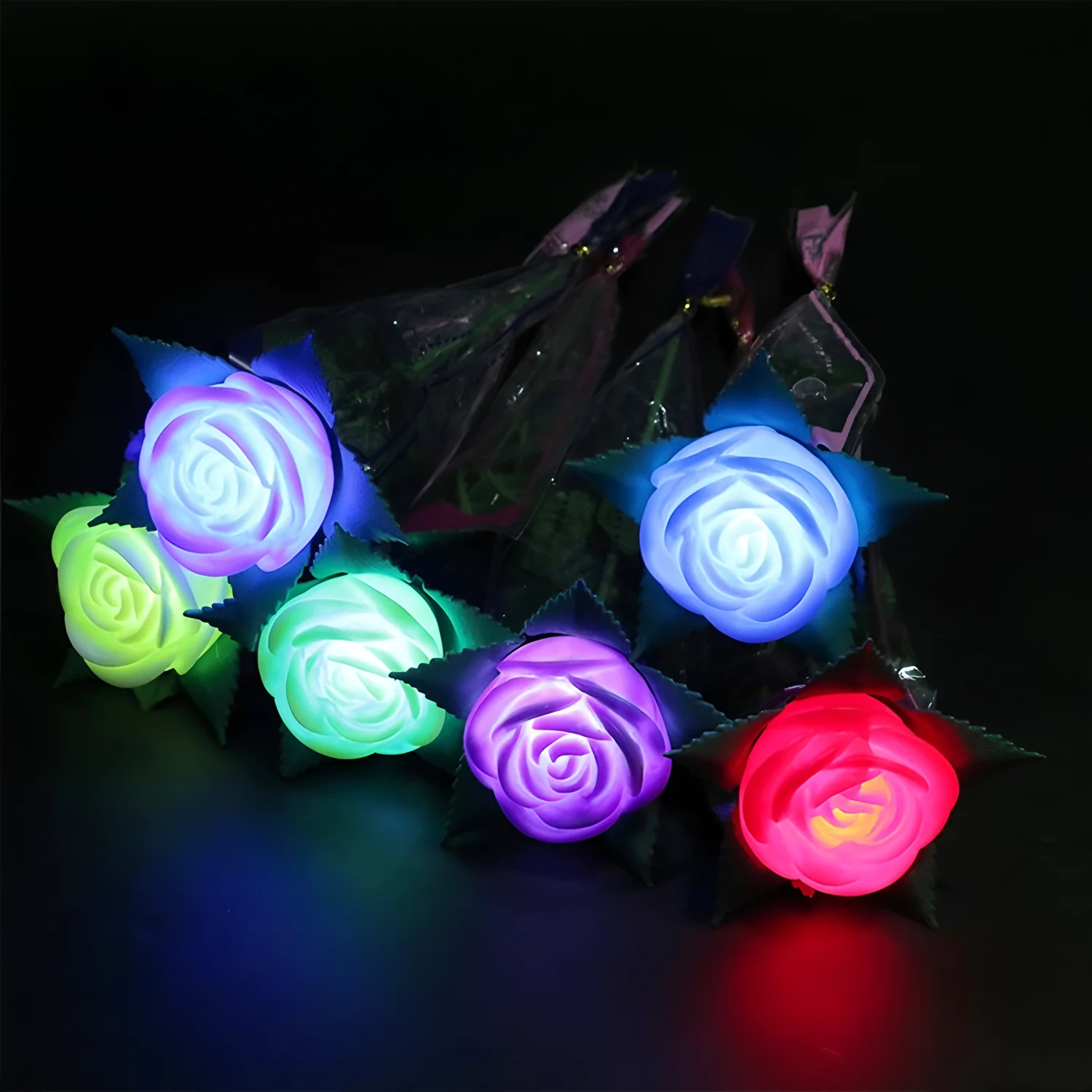50pcs/lot Romantic LED Glow Flowers Rave Concert Light up Artificial Rose Wedding Valentine's Day Decor Party Table Centerpieces
50pcs/lot Romantic LED Glow Flowers Rave Concert Light up Artificial Rose Wedding Valentine's Day Decor Party Table Centerpieces