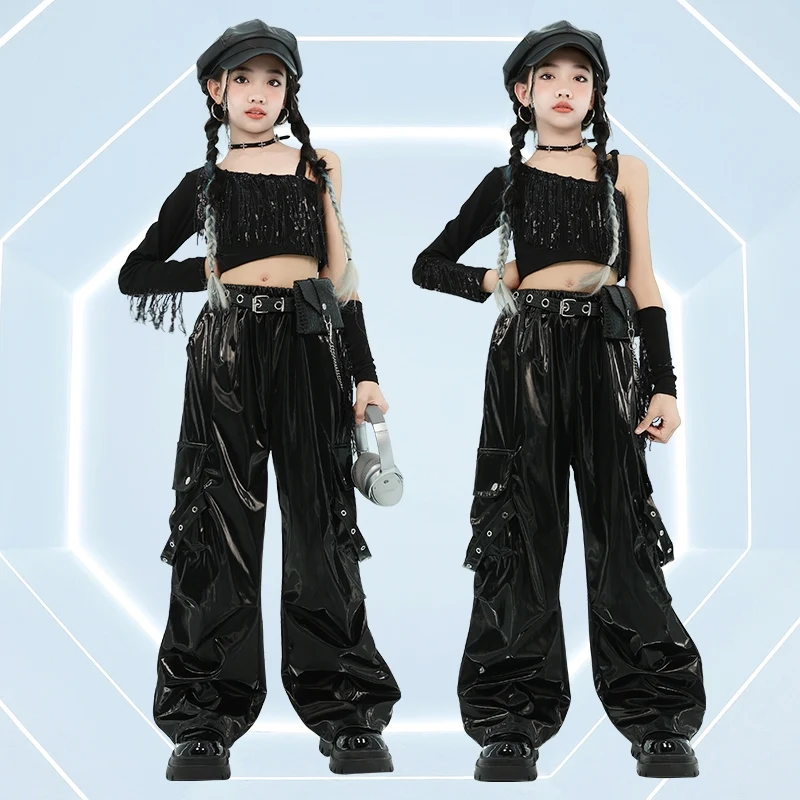 Hip Hop Girls Street Dance Costume Kpop Jazz Sequin Fringe Tops Cargo Pants Hiphop Dance Competition Clothing Stage Wear BL13810
Hip Hop Girls Street Dance Costume Kpop Jazz Sequin Fringe Tops Cargo Pants Hiphop Dance Competition Clothing Stage Wear BL13810