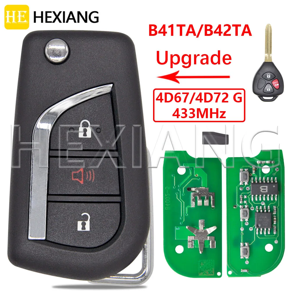 HE Upgrade B41TA/B42TA 4D67/4D72 G Chip 433MHz Car Remote Control Key For Toyota Corolla Camry Hilux Vios Fortuner Yaris Innova
HE Upgrade B41TA/B42TA 4D67/4D72 G Chip 433MHz Car Remote Control Key For Toyota Corolla Camry Hilux Vios Fortuner Yaris Innova