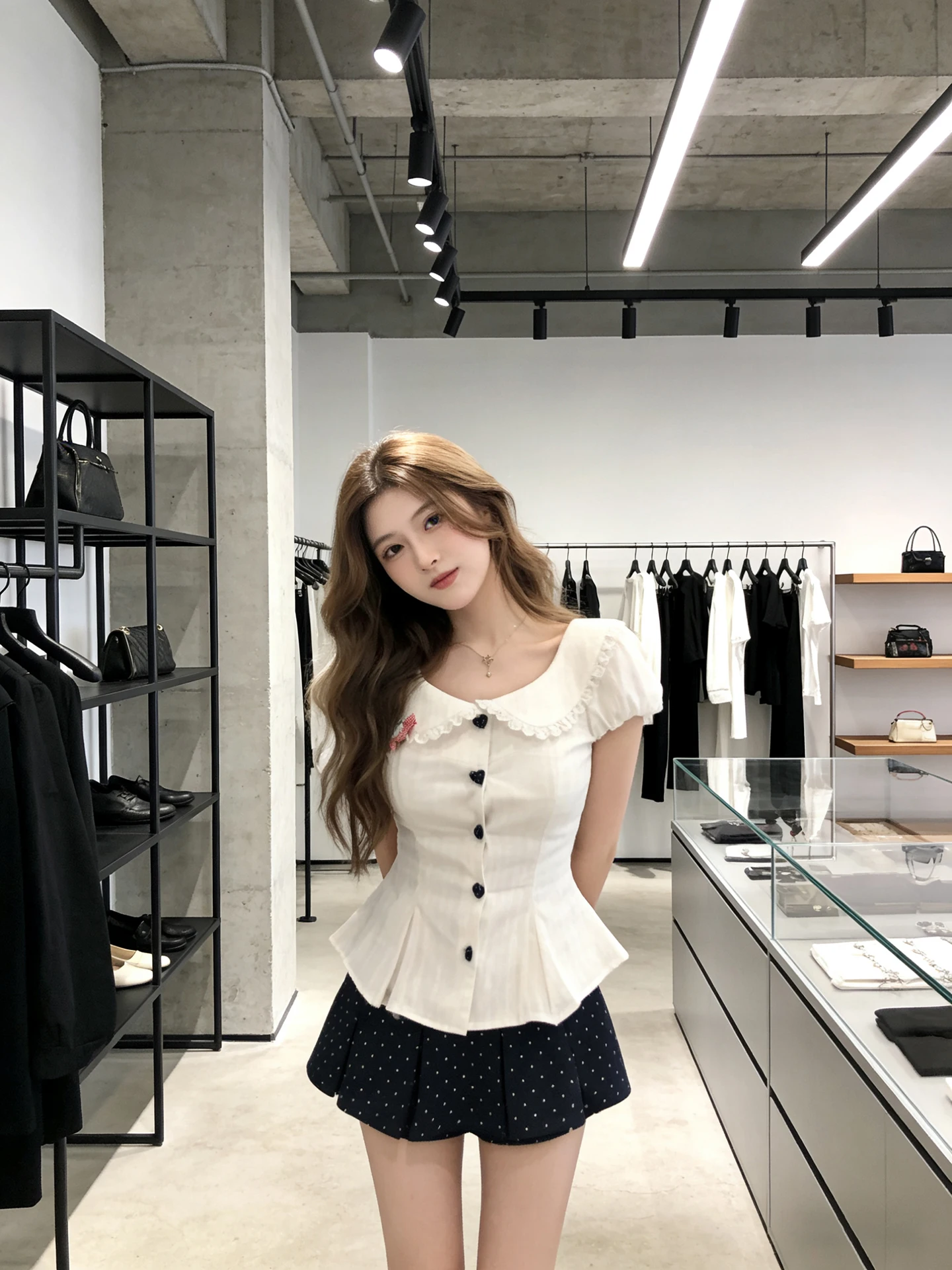 Chic White Short Sleeve Shirt And Half-length Pleated Skirt Set Anti-aging Beautiful Fashionable Spring Summer Women's Outfit
Chic White Short Sleeve Shirt And Half-length Pleated Skirt Set Anti-aging Beautiful Fashionable Spring Summer Women's Outfit