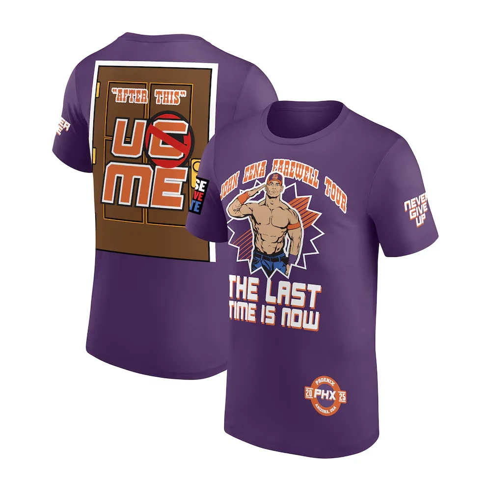 Men's Purple John Cena Farewell Tour 2025 Phoenix T-Shirt Summer New Quick Dry Sports Short-sleeved Street Casual Oversized Tee
Men's Purple John Cena Farewell Tour 2025 Phoenix T-Shirt Summer New Quick Dry Sports Short-sleeved Street Casual Oversized Tee
