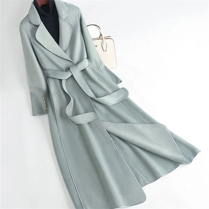 Fashion Woolen Coat Women High Quality Double-Sided Cashmere Belt Jacket 2023 spring Autumn Korean Female Slim Overcoat H2751
Fashion Woolen Coat Women High Quality Double-Sided Cashmere Belt Jacket 2023 spring Autumn Korean Female Slim Overcoat H2751