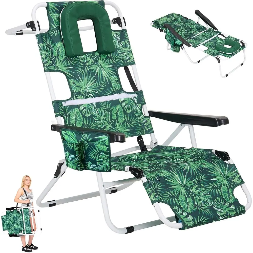 5 Position olding Beach Chair with ace Hole, Portable Backpack oldable Lounge Chair w/rest&Armrests,Heavy Duty Lay lat Tanning C
5 Position olding Beach Chair with ace Hole, Portable Backpack oldable Lounge Chair w/rest&Armrests,Heavy Duty Lay lat Tanning C