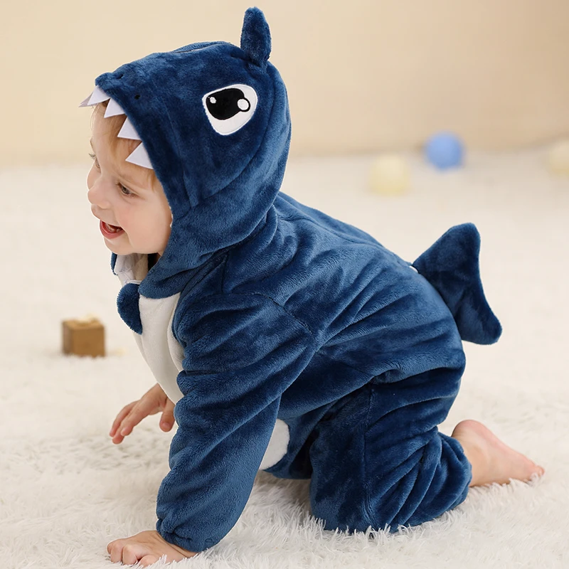 MICHLEY Shark Baby Rompers Winter Hooded Flannel Toddler Infant Clothes Overall Bodysuits Jumpsuit Costume For Kids Carnival
MICHLEY Shark Baby Rompers Winter Hooded Flannel Toddler Infant Clothes Overall Bodysuits Jumpsuit Costume For Kids Carnival