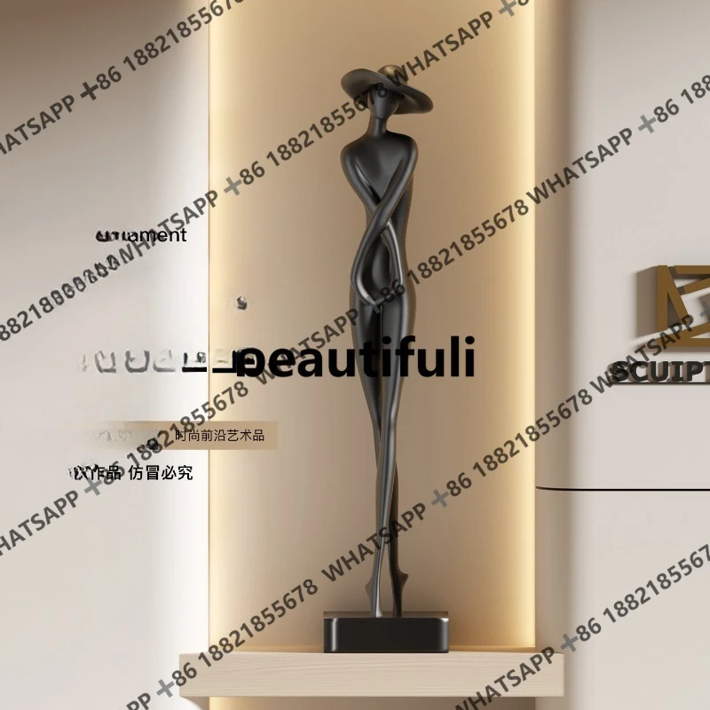 Home entrance cabinet ornament vertical height figure sculpture living room decoration Italian minimalist art sense
Home entrance cabinet ornament vertical height figure sculpture living room decoration Italian minimalist art sense