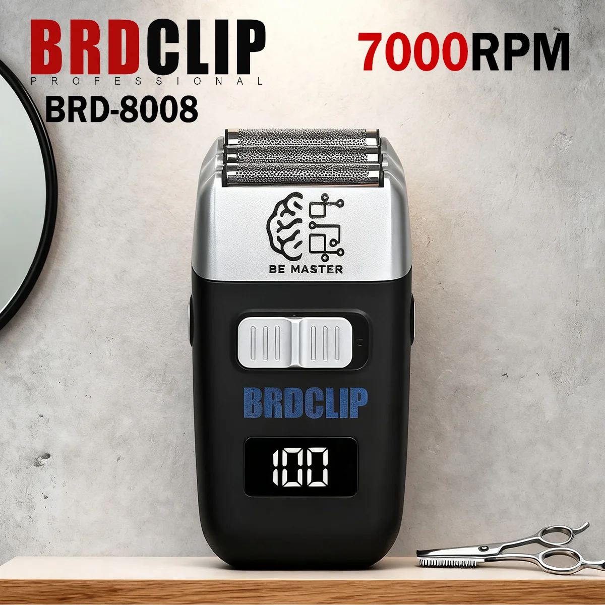 Профессиональный BRDCLIP 8008, трехлезвие, масляная головка, градиентная электрическая бритва для волос, нож с титановым покрытием, сетка, триммер для парикмахерской для мужчин 
Профессиональный BRDCLIP 8008, трехлезвие, масляная головка, градиентная электрическая бритва для волос, нож с титановым покрытием, сетка, триммер для парикмахерской для мужчин