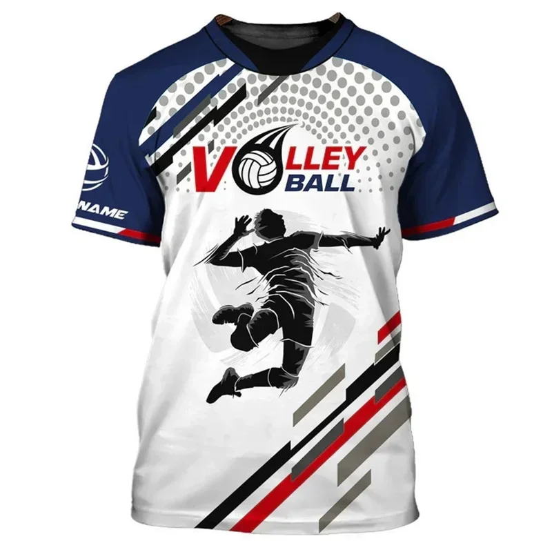 Cool Volleyball Pattern T Shirt Men Customized 3D Printed T-Shirts Summer Fashion Round Neck Street Oversized Short Sleeve Tees
Cool Volleyball Pattern T Shirt Men Customized 3D Printed T-Shirts Summer Fashion Round Neck Street Oversized Short Sleeve Tees